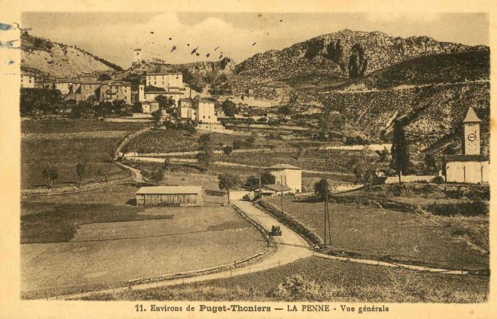 11. Environs de Puget-Théniers - LA PENNE - Vue générale