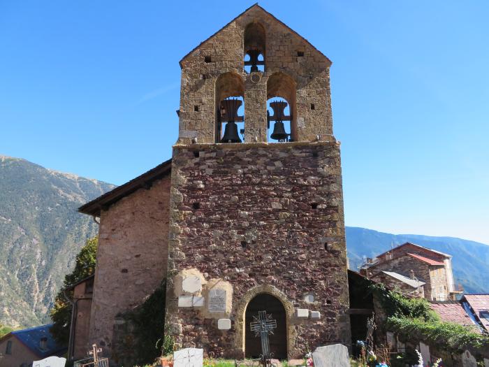Clocher roman de l'église Saint-Laurent de Roure, cliché Philippe Thomassin, Roudoule