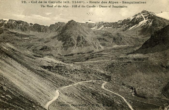 22. - Col de la Cayolle (alt.2346 m) . - Route des Alpes - Sanguinaires. The Road of the Alpes - Hill of the Cayolle - Desers of Sanguinaires