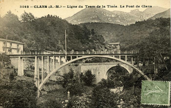 3462- Clans (A.-M.) - Ligne du Tram de la Tinée. Le Pont de Clans