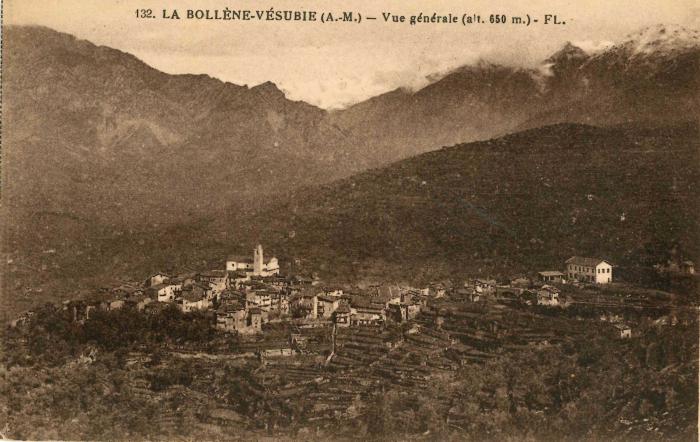 132. LA BOLLENE-VESUBIE (A.-M.) - Vue générale (alt. 650 m.) - FL.