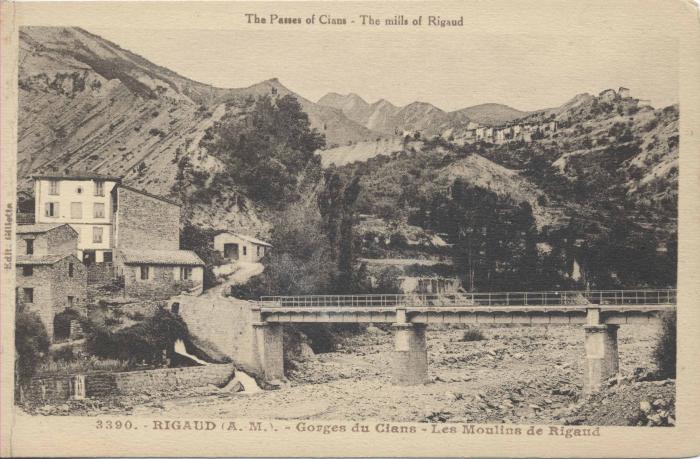 3390. Rigaud (A.-M.) Les Gorges du Cians - Les Moulins de Rigaud